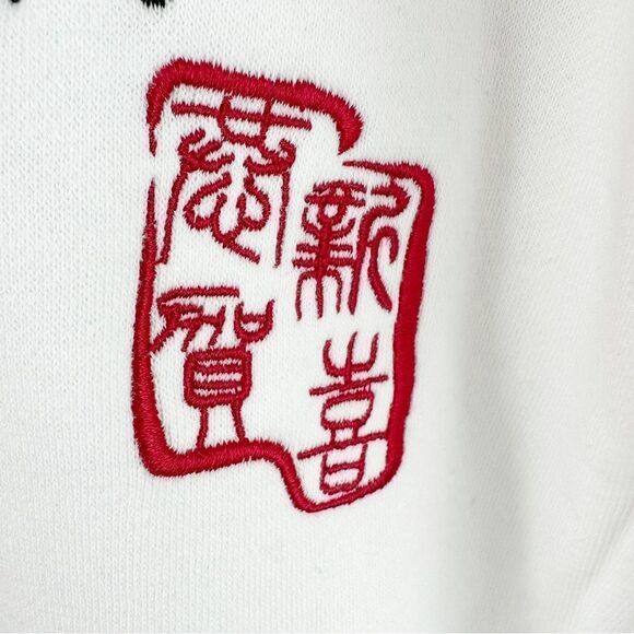 Blind Rooster White w/Koi Pond Graphic Crewneck Pullover Sweatshirt Sz S - Picture 6 of 14